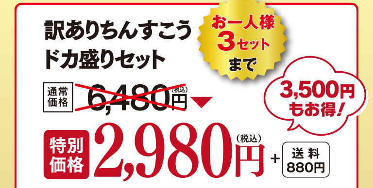 ドカ盛りセット2980円